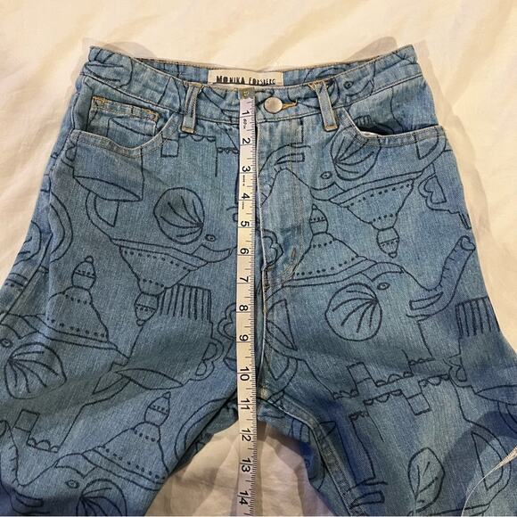 Gorman x Monika Forsberg Elephant Teapot Jeans size 6AU 2US - Picture 6 of 12
